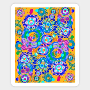 Colorful Funky Hippie Trippy Art Sticker